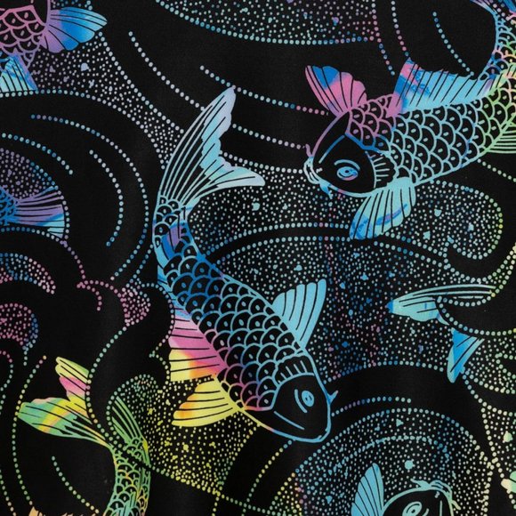 BlackMilk Koi Rainbow LS Evil LL Dress XL - Picture 4 of 9